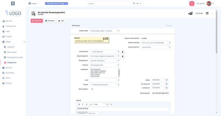 Profitieren Sie von einer simplen Rechnungserstellung