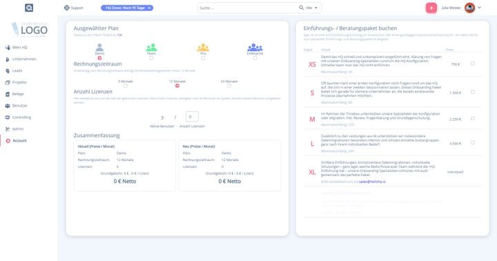 Erwerben Sie ein Onboarding-Paket für helloHQ
