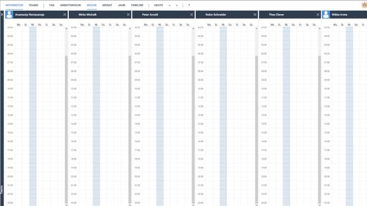 Gleichen Sie Termine von bis zu 6 Teammitgliedern ab