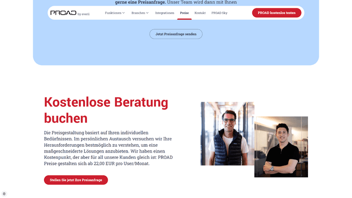 PROAD setzt auf maßgeschneiderte, individuelle Lösungen und verzichtet ganz bewusst auf feste Preismodelle
