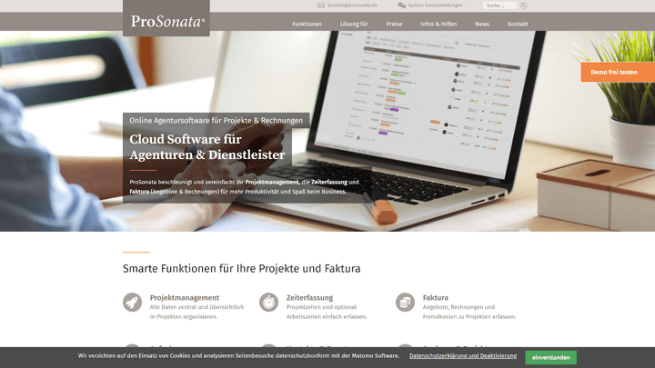 Agentursoftware nach Maß: ProSonata ist vor allem für Freelancer und kleine Agenturen geeignet