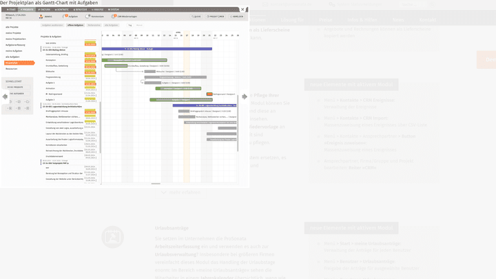 Mit Gantt-Charts kannst du deine Projekte sauber planen und den Status nachverfolgen