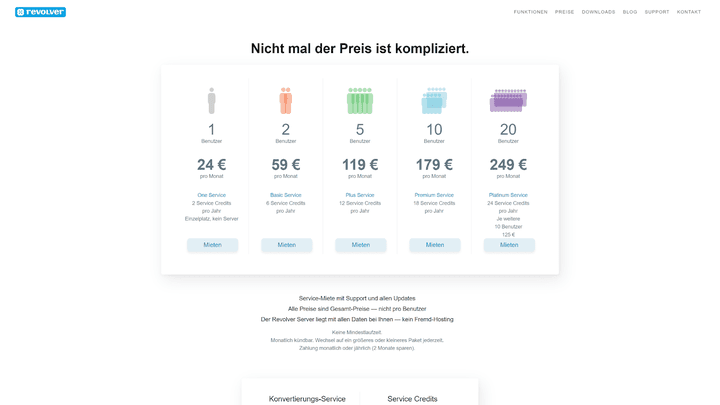 Viel einfacher kann man die Preisgestaltung nicht aufziehen