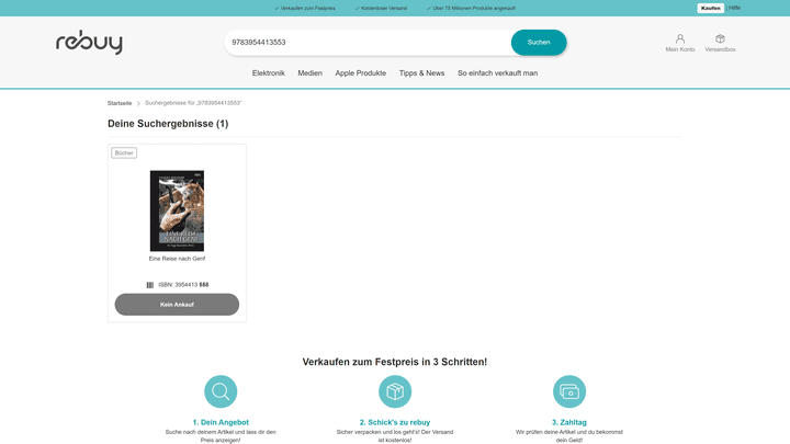 Bei reBuy wird es mit älteren Büchern schwierig