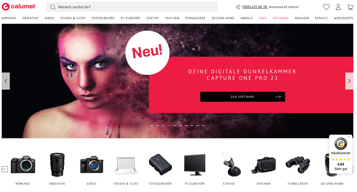 Calumet Photo ist einer der führenden Fachhändler aus dem Bereich Fotografie
