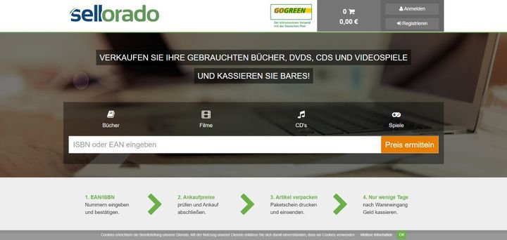 Bei Sellorado verkaufen Sie verschiedenste Medien von Büchern über CDs und DVDs bis hin zu Games