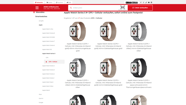 Die Kategorieübersicht ist ziemlich durcheinander, aber über die Suchfunktion findest du eigentlich schnell, was du verkaufen willst