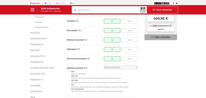 Artikel bewerten Sie anhand einiger einfacher Kriterien und des optischen Zustands