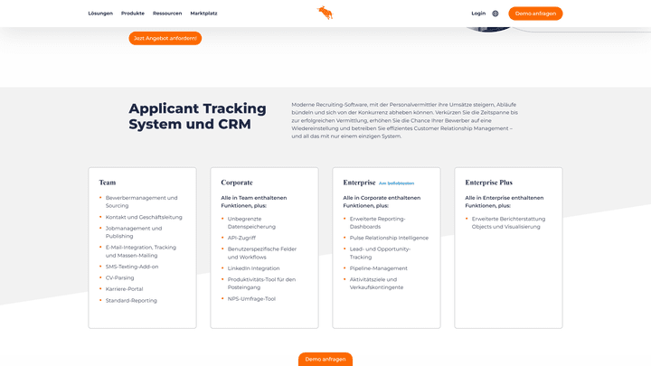 Die Preise der einzelnen Tarife müssen Sie erst erfragen