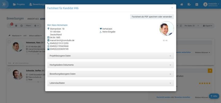 Alle Aufgaben lassen sich in concludis aus nur einer Ansicht heraus erledigen