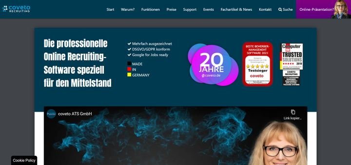 Die Recruiting-Software coveto im Praxistest - Wie schlägt sich das deutsche Bewerbermanagement-System?