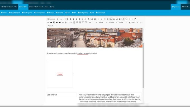 Im Test sollte Google Maps per i-frame eingebunden werden