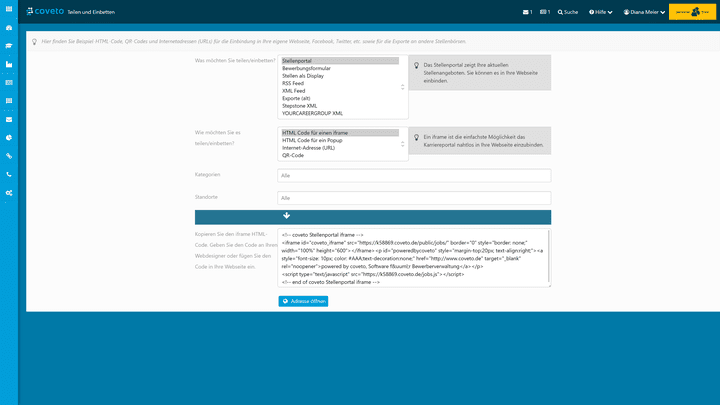Ungeübte User nutzen besser die Baukasten-Variante für das Karriereportal