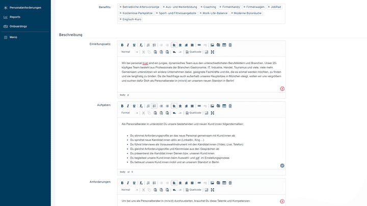 Der Text-Editor liefert keine außergewöhnlichen Extras