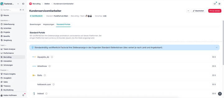 Dank Multiposting streust du deine Stellenanzeigen auf bis zu 140 Premium- und 30 kostenlosen Jobbörsen.
