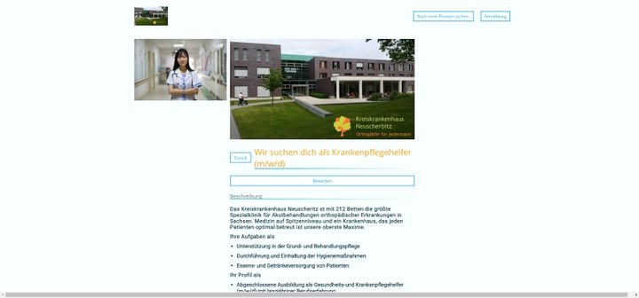 So könnte Ihre fertige Karriereseite bzw. Ihre Stellenanzeigen später aussehen
