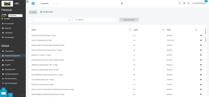 In der Multiposting-Schnittstelle von jacando wählen Sie aus über 300 Online-Jobbörsen und -portalen