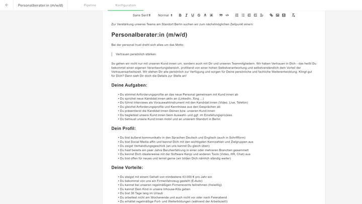 Formatieren Sie einzelne Textblöcke ganz nach Geschmack