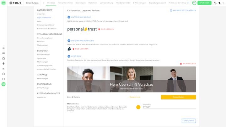 Beachten Sie die Überschriften bei der Gestaltung, die später eingefügt werden