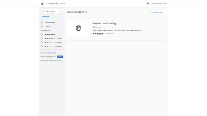 Nutze die kostenlose Chrome-Erweiterung für Active Sourcing direkt im Browser