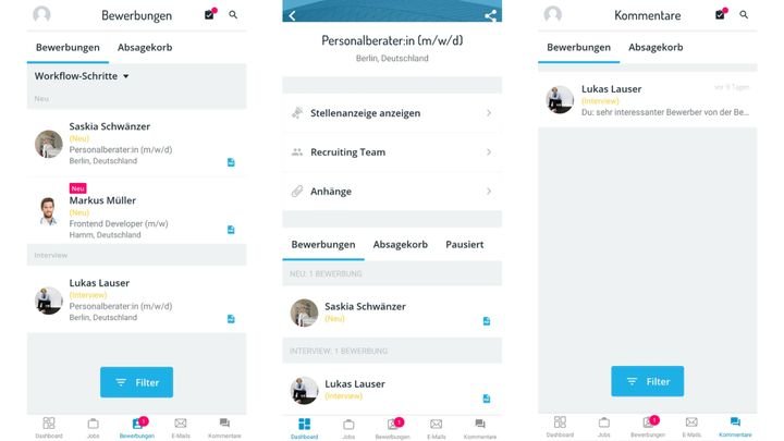 softgarden punktet mit einer umfangreichen Recruiting-App für mobile Teams
