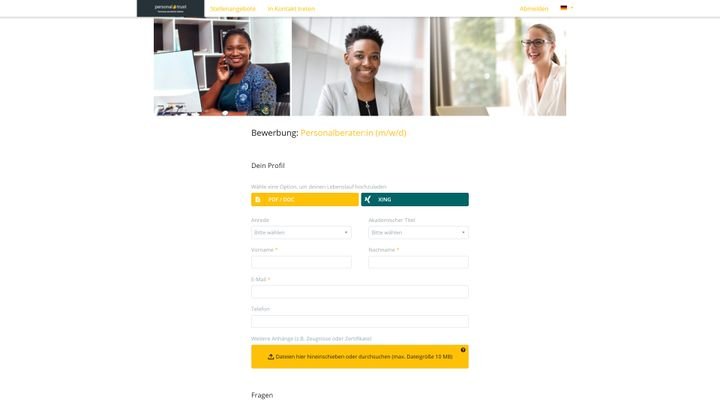 Die Bewerbung klappt auch mobil schneller dank softgardens Anbindung an XING