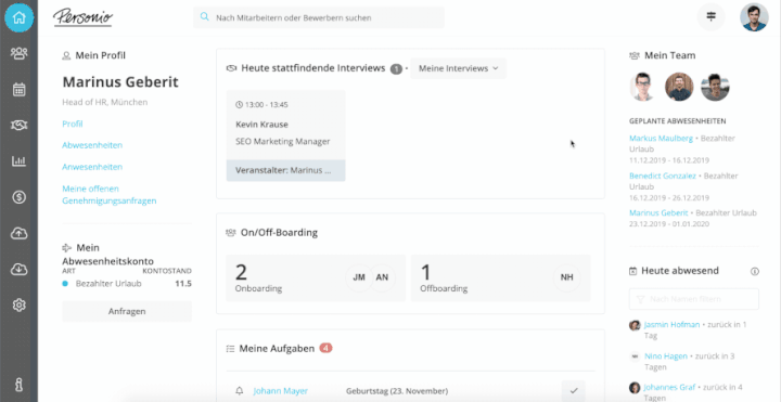 Planen und verwalten Sie Ihren Onboarding-Workflow schnell und einfach mit Personio und Co.