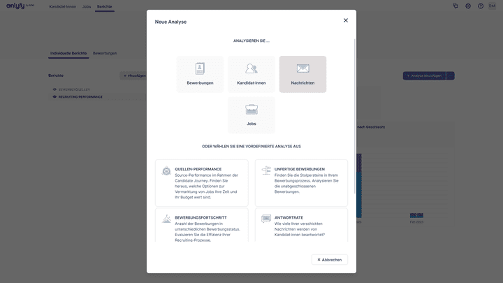 Wählen Sie aus Standard-Berichten oder erstellen Sie eigene