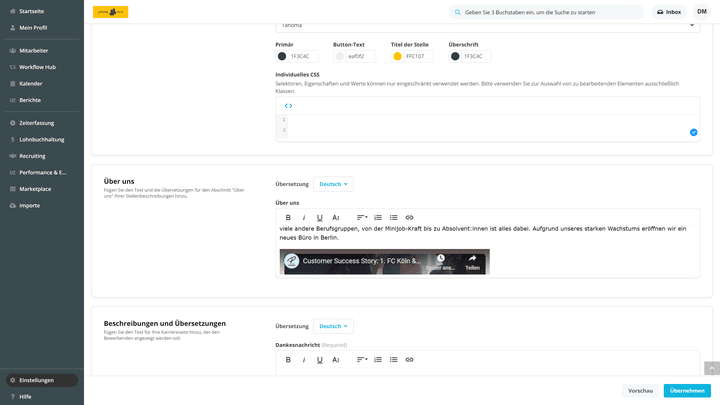 Präsentieren Sie sich mithilfe eines Videos