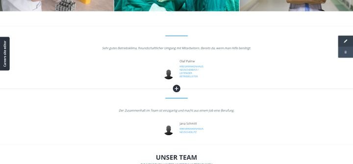 Binden Sie Feedback, Fotos und Infos über Ihr Team auf Ihrer Karriereseite mit ein