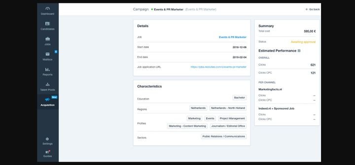 Mithilfe des Analytics- und Reporting-Tools von Recruitee werten Sie Ihre Bewerbungsprozesse aus