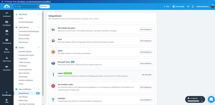 Verknüpfen Sie Recruitee mit über 1.000 Drittentwickler-Apps und -Tools