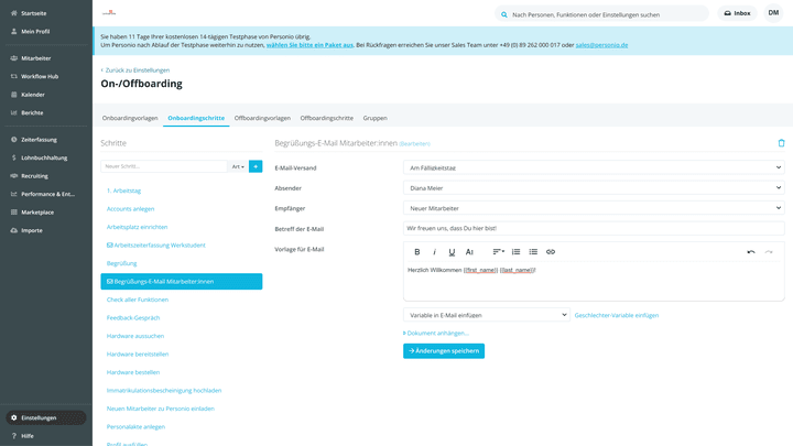 Automatisieren Sie Ihr Onboarding mit Personio, d.vinci und Co.