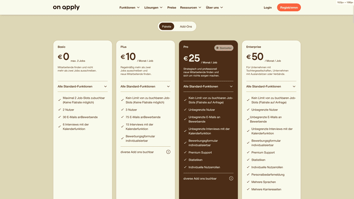 onapply unterstützt dich mit Multiposting im kostenlosen Tarif