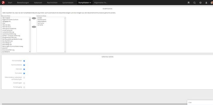 rexx systems Bewerbermanagement erlaubt Ihnen die automatische Löschung von Daten nach einer bestimmten Frist