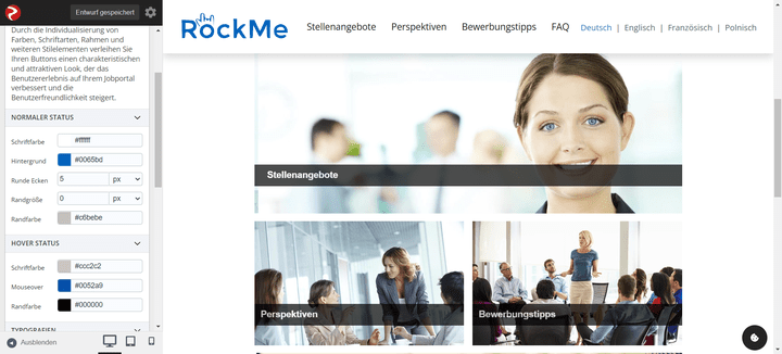 Erstellen Sie eine ansprechende und individuelle Karriereseite mit dem Jobportal-Konfigurator von Rexx