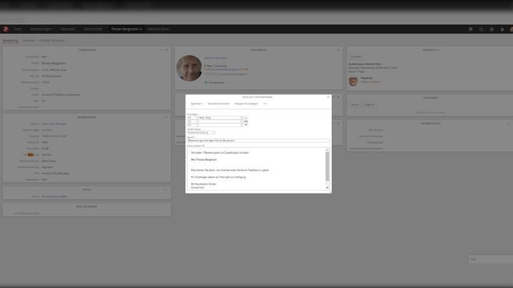 Fordere unkompliziert Feedback von Teammitgliedern zu deinen Kandidat:innen an