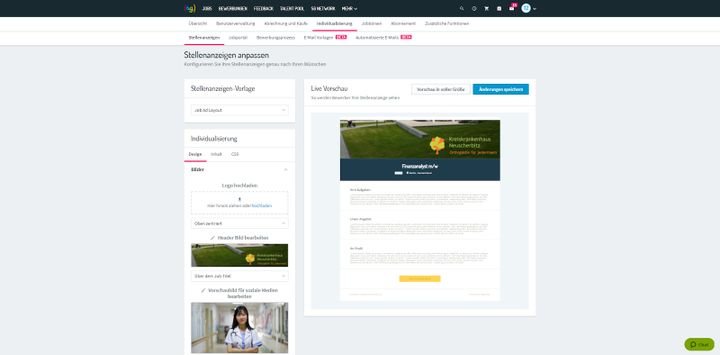 Im übersichtlichen Stellenanzeigen-Editor von softgarden erstellen Sie ansprechende Inserate