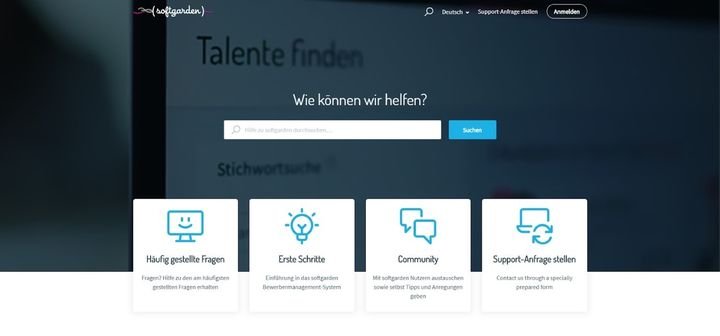 Im softgarden Helpcenter finden Sie schnelle Hilfe und nützliche FAQ und Tutorials
