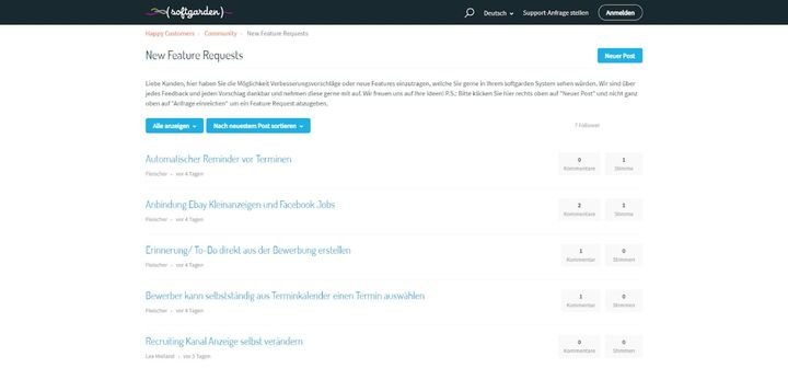Die softgarden Community hilft Ihnen dabei, sich mit anderen Nutzern auszutauschen