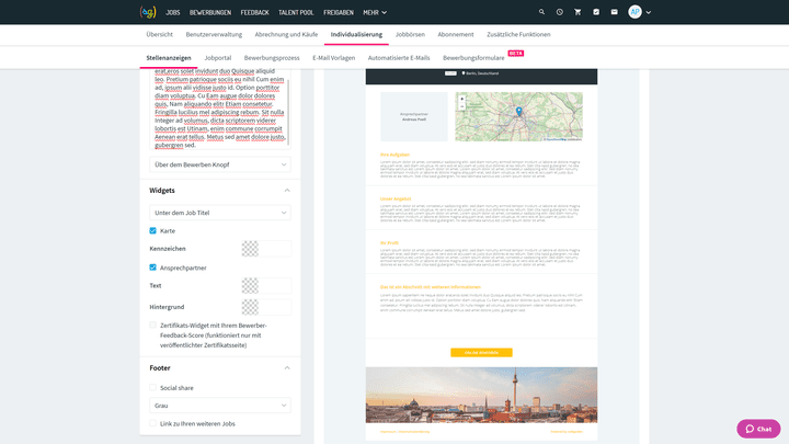 Fügen Sie Widgets und Bilder an unterschiedlichen Stellen ein