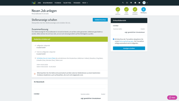 softgarden bietet sechs kostenlose Multiposting-Kanäle