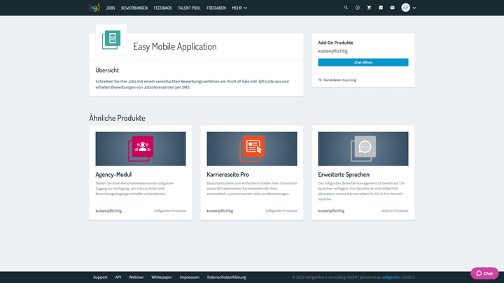 Bewerbungen per SMS sind mit softgarden möglich