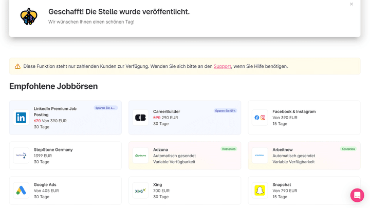 Teamtailor unterstützt auch Snapchat, Facebook und Instagram – optimal für deine soziale Zielgruppe