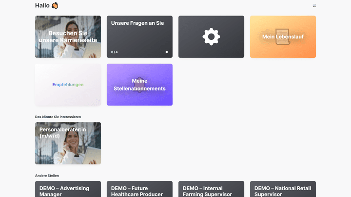 Mit Connect erhalten deine Kandidat:innen ein modernes Bewerberportal