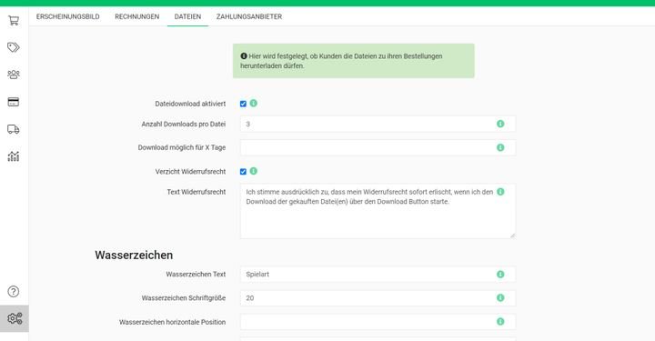 Im Kundenportal von Billbee stellen Sie Rechnungen und digitale Waren zum Download bereit