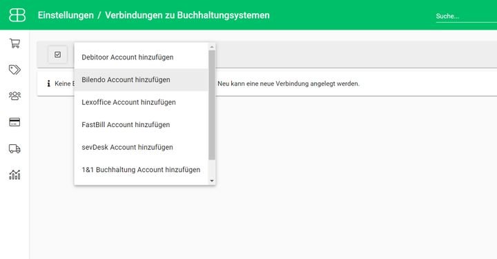 Buchhaltungsfunktionen müssen Sie sich über externe Software holen