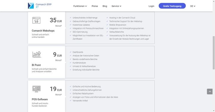 Comarch ERP XT bietet Ihnen drei Zusatzpakete mit unterschiedlichen Funktionserweiterungen
