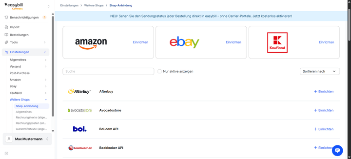 Importieren Sie Bestellungen aus einer riesigen Menge an Webshops.