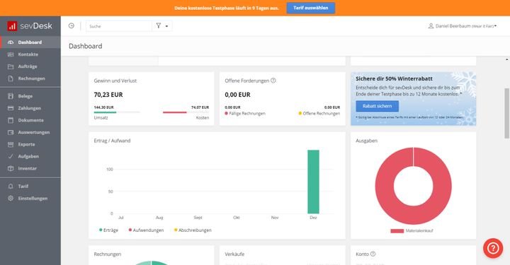 Mithilfe einer Rechnungssoftware können Sie Rechnungen schreiben und Ihre Finanzen im Blick behalten